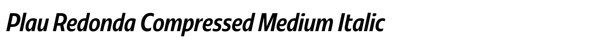 Plau Redonda Compressed Medium Italic image